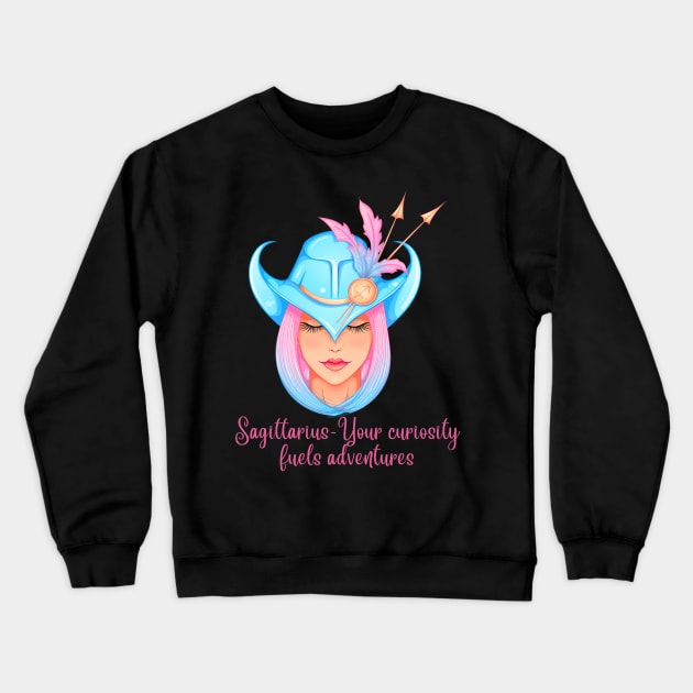 Sagittarius Birth Sign Crewneck Sweatshirt by BirdsnStuff